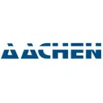 a blue and white logo