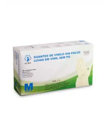 Caja de Guantes de Vinilo sin polvo de 100 unidades