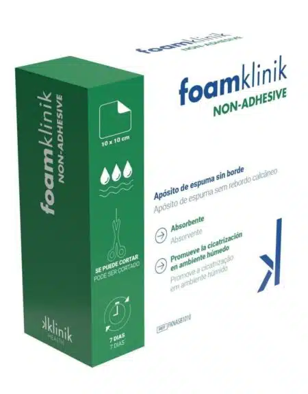 aposito de espuma de poliuretano no adhesivo sin borde foamklinik