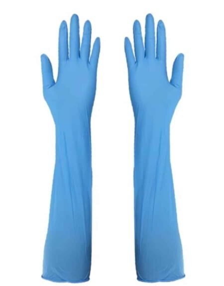 guantes de nitrilo puño extralargo de 40 cm