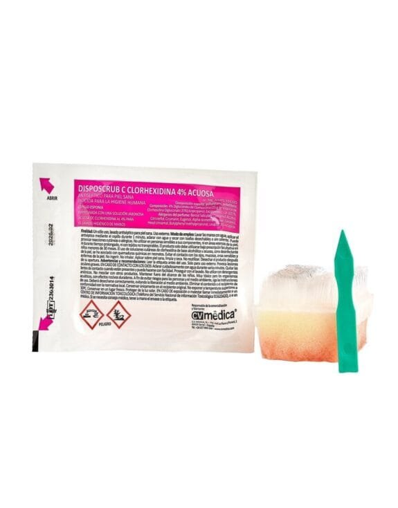 Cepillo-Esponja con Clorhexidina 4 con limpiauñas