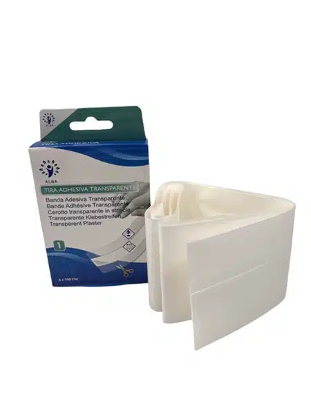 Caja de tira adhesiva transparente