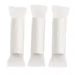 Tres unidades de boquilla desechable para espirometría de cartón blancas