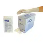 Caja de guantes quirúrgicos de látex con polvo