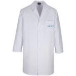 Bata médico unisex blanca con logo UIS Barcelona University