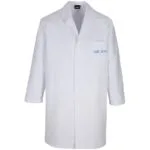Bata médico unisex blanca con logo UIS Barcelona University