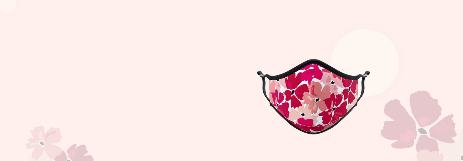 Mascarilla de tela con diseño floral colorido