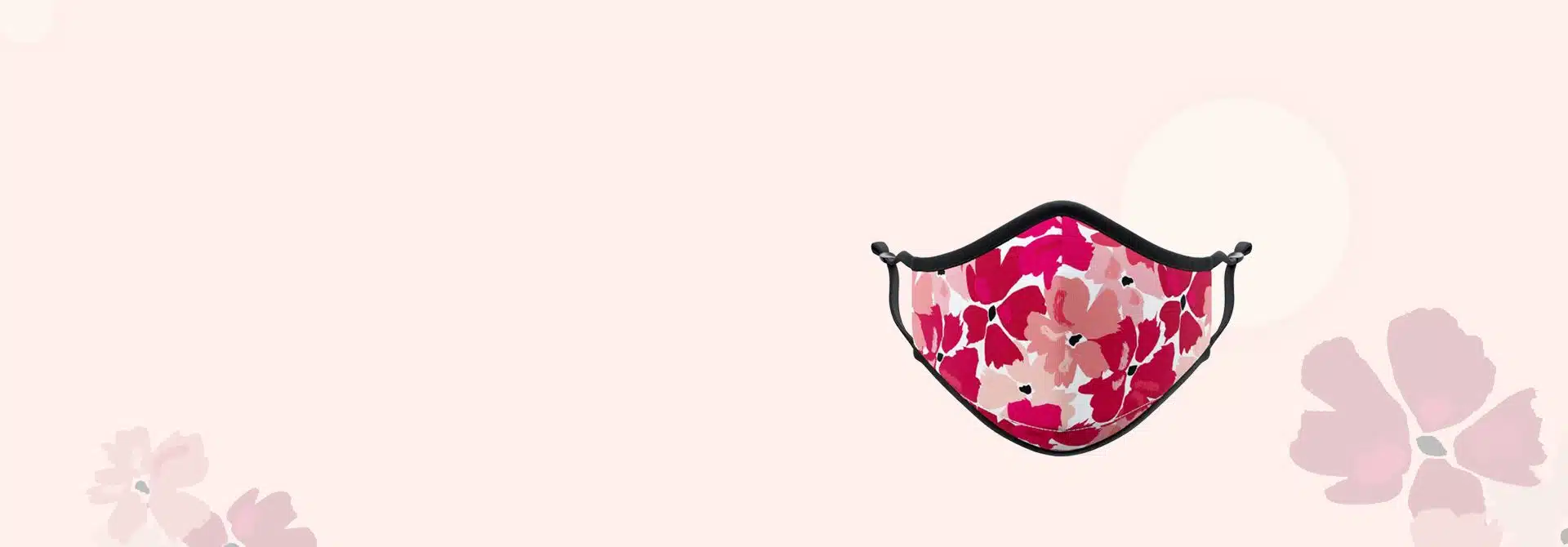 Mascarilla de tela con diseño floral colorido